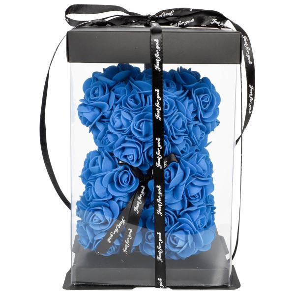 Rose Bear / Ruusukarhu Sininen 21 cm