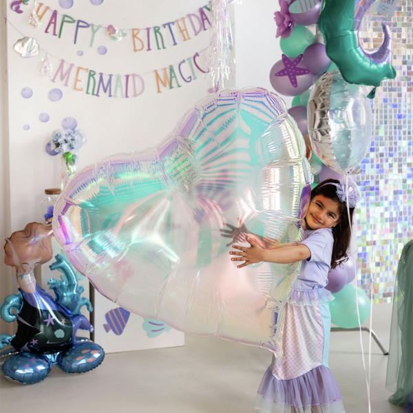 Folioilmapallo Sydän XXL Irisoiva 103 x 107 cm