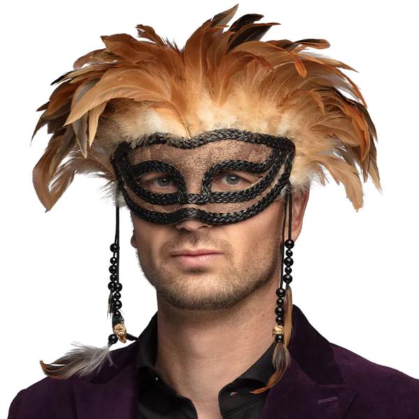 Voodoo Puolinaamio Höyhenillä