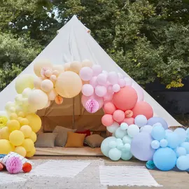 Ilmapallokaari Koristeilla Luxe Bright
