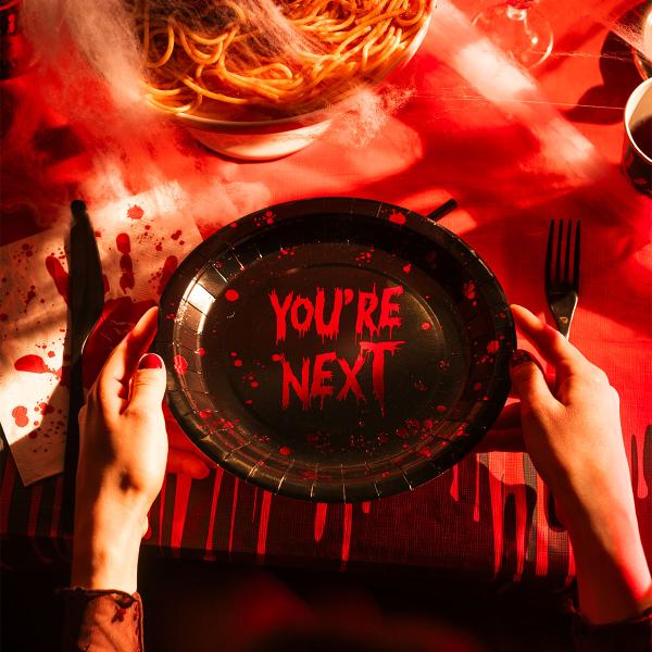 Pahvilautaset You're Next Musta/Punainen
