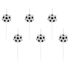 Kakkukynttil&auml;t Jalkapallo 6-pakkaus