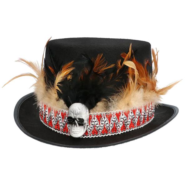 Voodoo Silinterihattu Höyhenillä