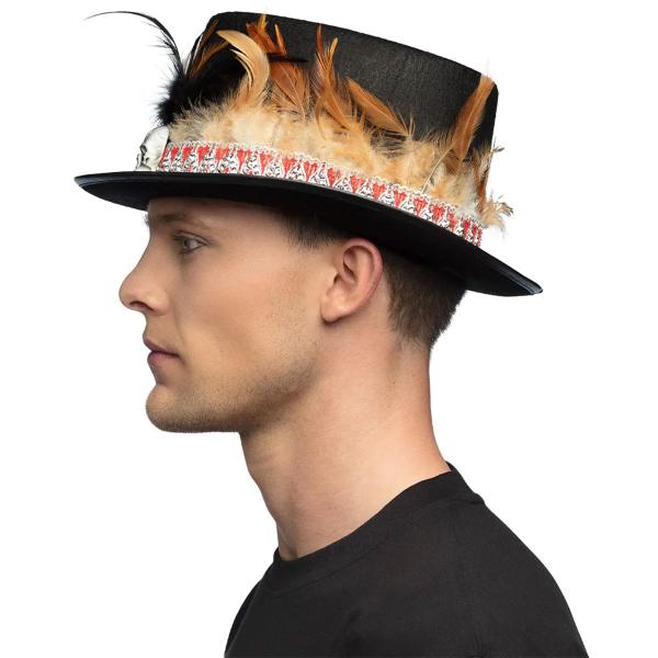 Voodoo Silinterihattu Höyhenillä