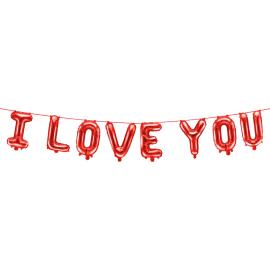 I Love You Kirjainilmapallot Punaiset
