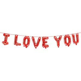 I Love You Kirjainilmapallot Punaiset