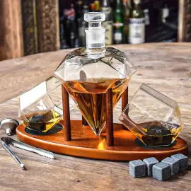 Timantti Viskikarahvi Setti Deluxe