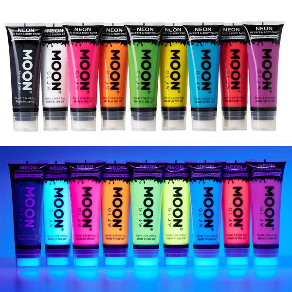 Moon Glow Neon UV Vartalo- & Kasvomaali 75 ml