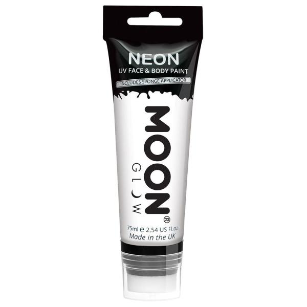 Moon Glow Neon UV Vartalo- & Kasvomaali Valkoinen 75 ml