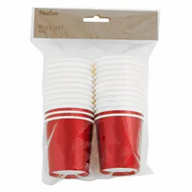 Mini Pahvimukit Punainen