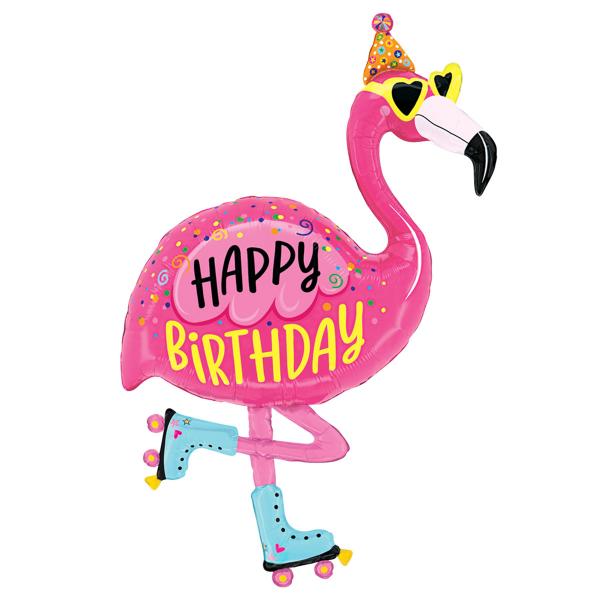 Folioilmapallo Flamingo Happy Birthday