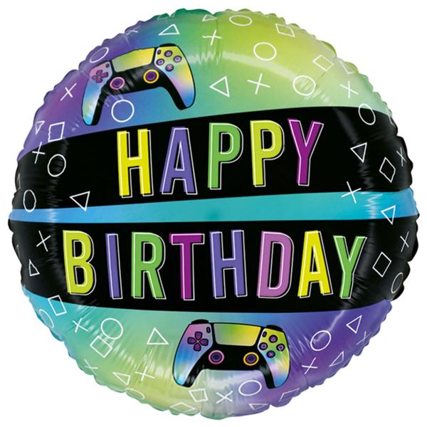 Folioilmapallo Gaming Happy Birthday