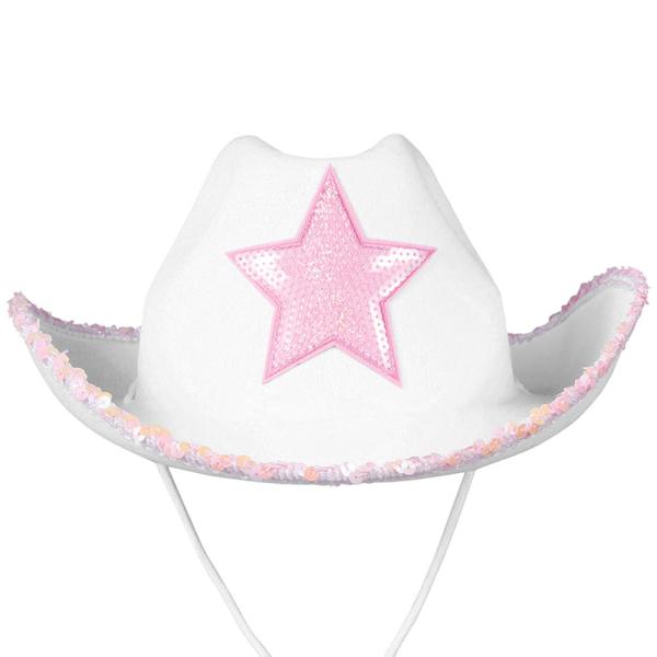 Valkoinen Cowboyhattu Sheriffin Tähdellä