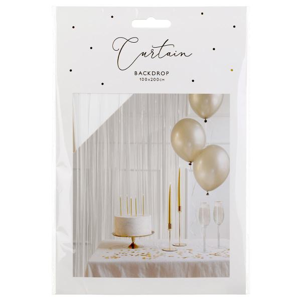 Juhlaverho Valkoinen 100 x 200 cm