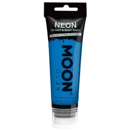 Moon Glow Neon UV Vartalo- & Kasvomaali Sininen 75 ml
