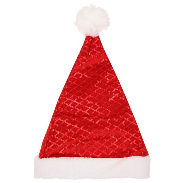 Joulupukin Lakki Punainen Paljeteilla