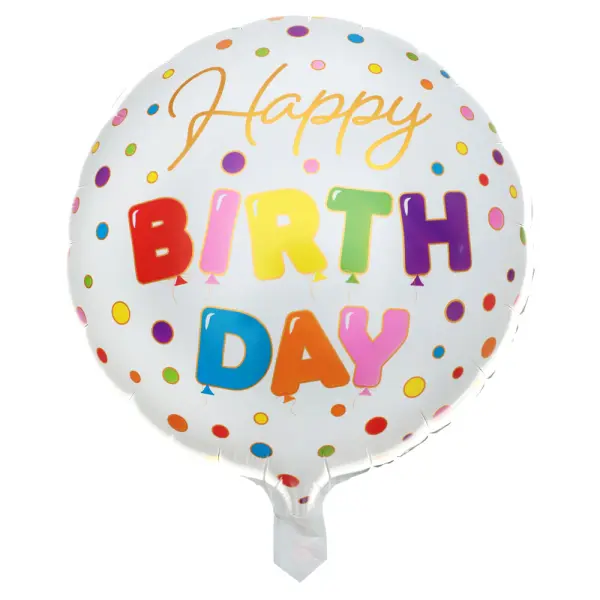 Folioilmapallo Birthday Pilkullinen