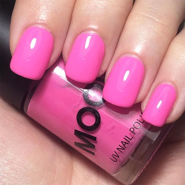 Moon Glow Neon UV Kynsilakka Pastelli Vaaleanpunainen