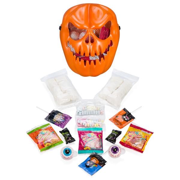 Luurankonaamio, mukana 175 g Karkkia