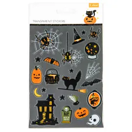 Läpinäkyvät Halloween-tarrat