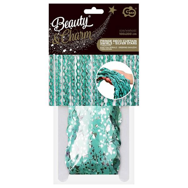 Turkoosi Oviverho Swirls Tähdillä