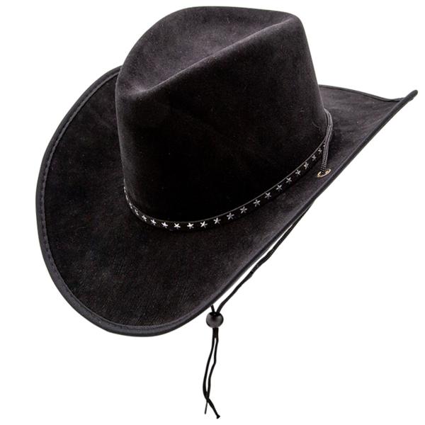 Cowboyhattu Tähdillä Musta