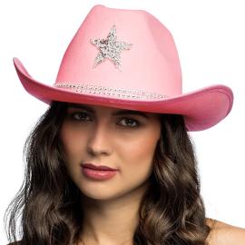Cowboyhattu T&auml;hdell&auml; Valeaanpinkki