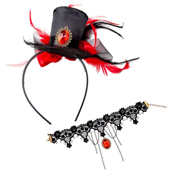 Vampyyri Mini Silinterihattu ja Kaulakoru