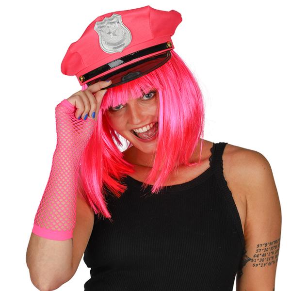 Poliisilakki Neonpinkki