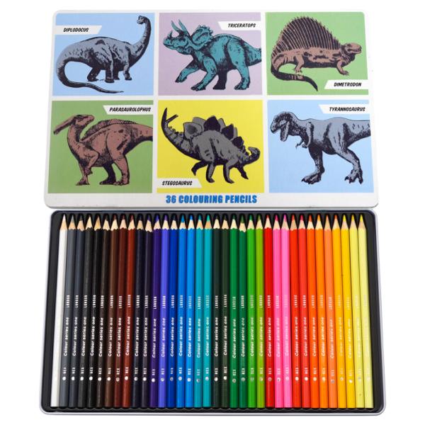 Puuvärit Dinosaurukset 36-pakkaus