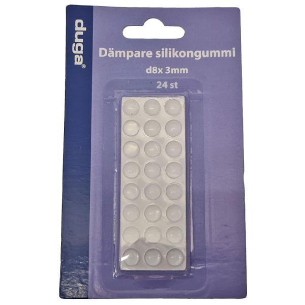 Silikonikumi Vaimennin Läpinäkyvä 24 kpl