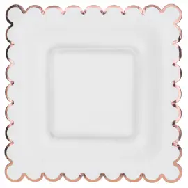 Pahvilautaset Scalloped Pienet Ruusukulta