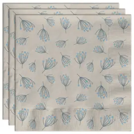 Paperiservetit Kukinta Beige/Sininen 20 kpl