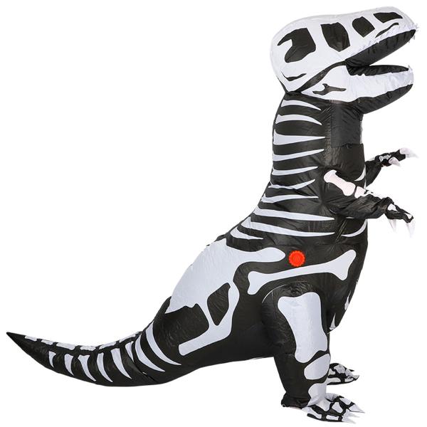Täytettävä Naamiaisasu T-Rex Luuranko