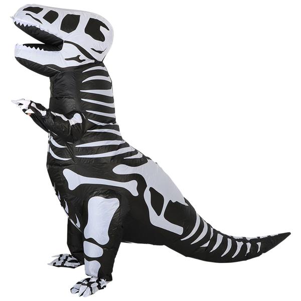 Täytettävä Naamiaisasu T-Rex Luuranko