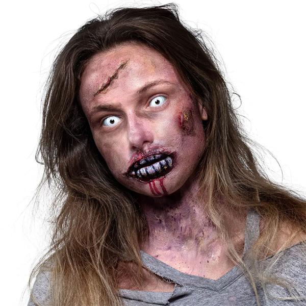 Piilolinssit Infected Valkoinen