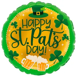 Pyöreä Folioilmapallo Happy St. Pat's Day!