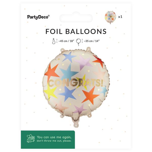 Pyöreä Folioilmapallo Congrats 35 cm