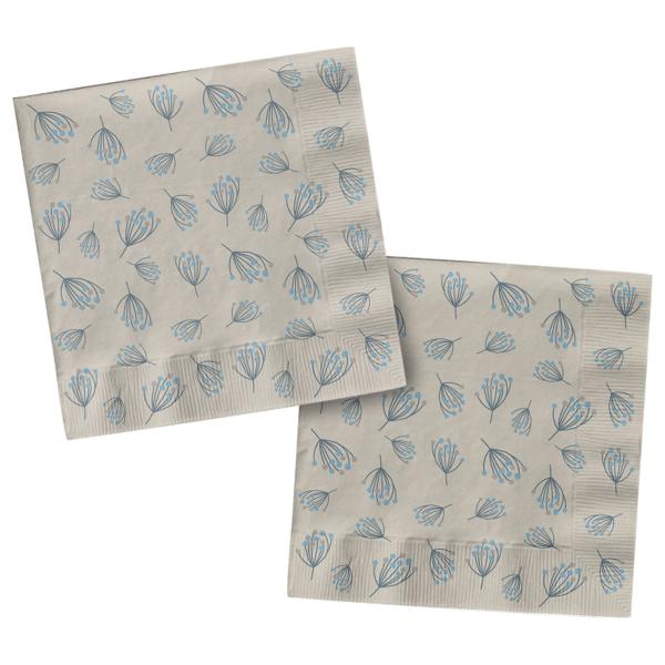 Paperiservetit Kukinta Beige/Sininen 20 kpl