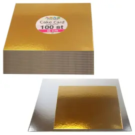 Kakkualustat Kulta & Hopea Suorakulmio 45 cm 100 kpl