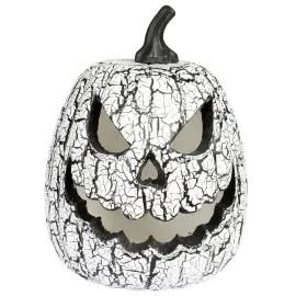 Valkoinen Halloweenkurpitsa LED-valolla
