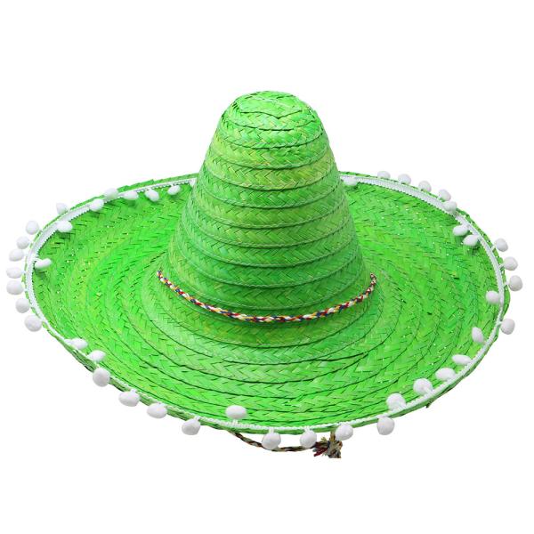 Meksikolainen Sombrero Olkihattu Vihreä
