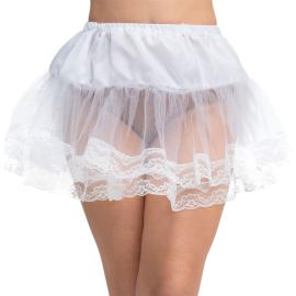 Valkoinen Alushame Pitsireunus