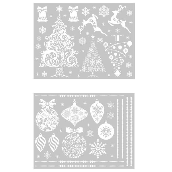 Joulu Ikkunatarrat Valkoinen