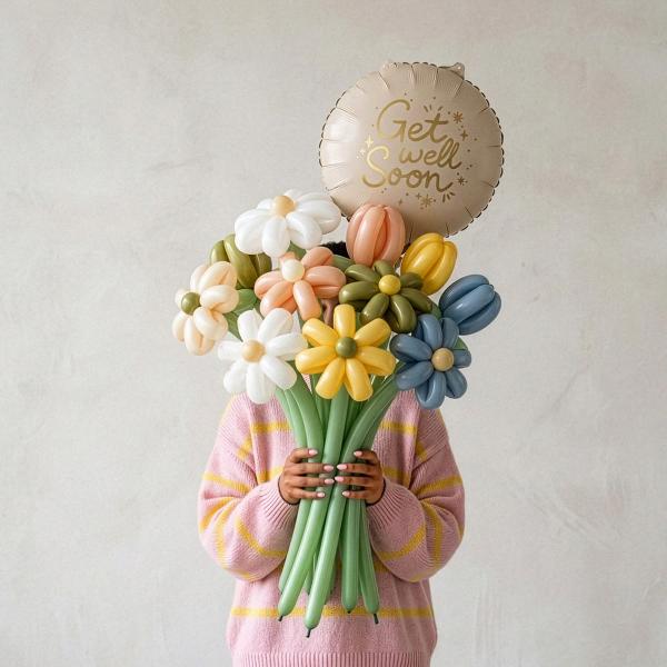 Pyöreä Folioilmapallo Get Well Soon 35 cm