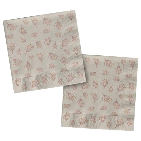 Paperiservetit Kukkiva Beige/Pinkki 20 kpl