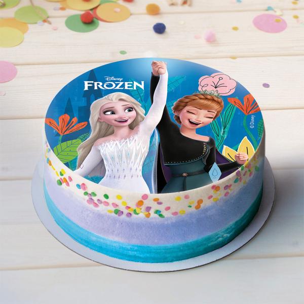 Kakkukuva Frozen Pyöreä