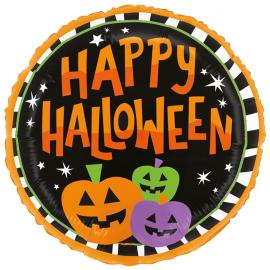 Happy Halloween Py&ouml;re&auml; Folioilmapallo Kurpitsat