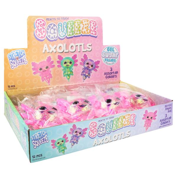 Squeeze Kimalteleva Aksolotli Lelu 12 cm