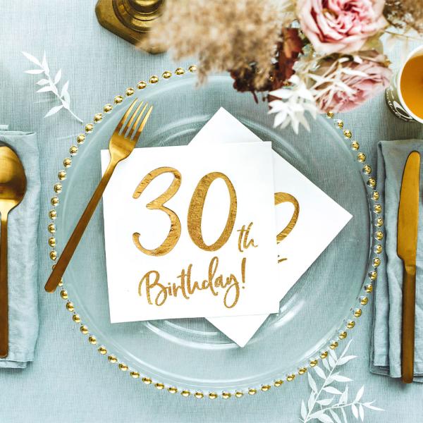 30th Birthday Lautasliinat Kulta